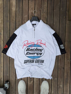 Half-Zip Racing Printed T-Shirt