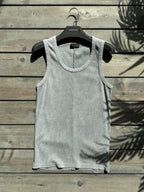 Washed Basic Ribbed Undershirt