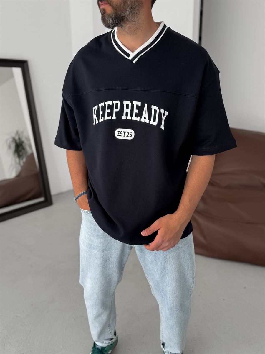 Keep Ready V-Neck Oversize T-Shirt