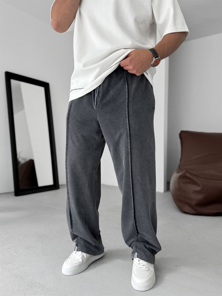 Stitched Washed Baggy Sweatpants