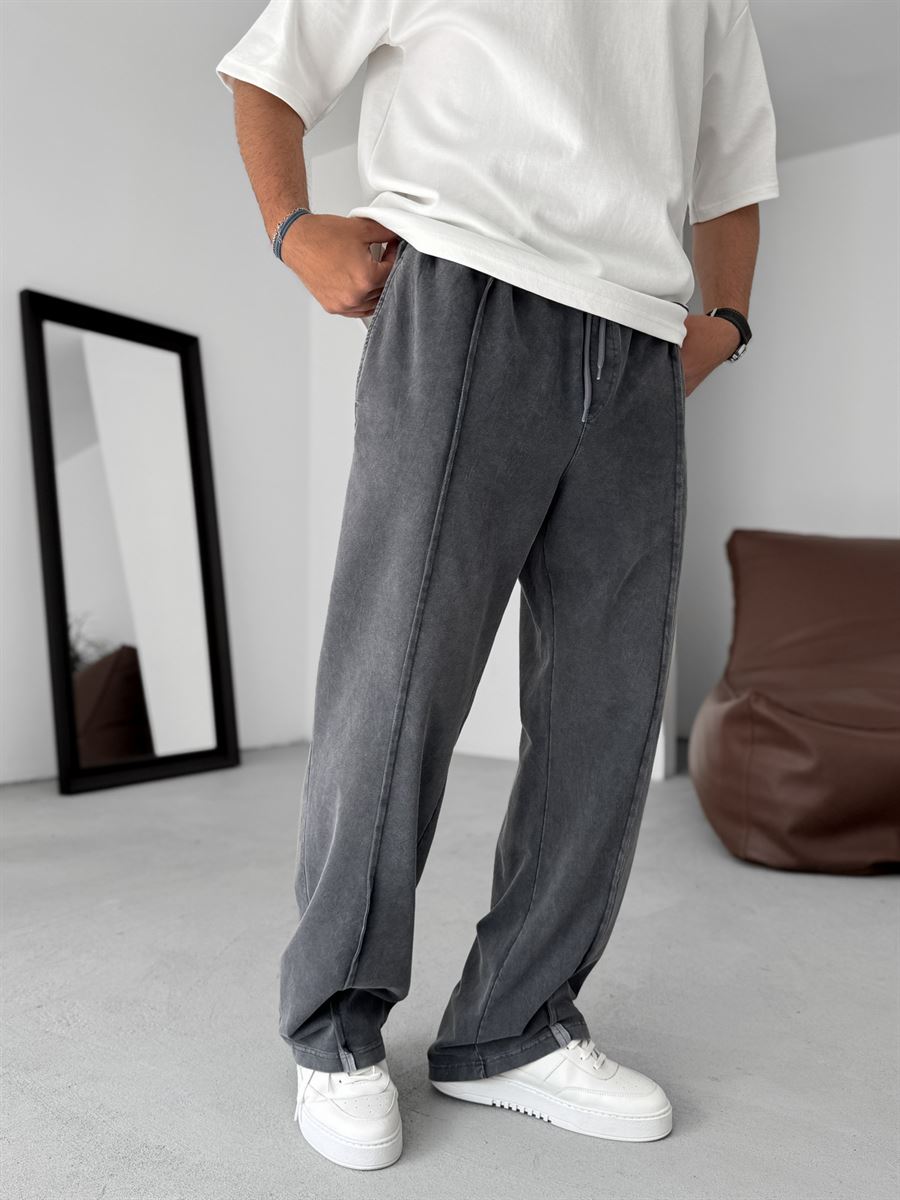 Stitched Washed Baggy Sweatpants
