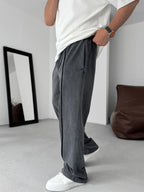 Stitched Washed Baggy Sweatpants