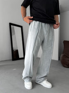 Stitched Washed Baggy Sweatpants
