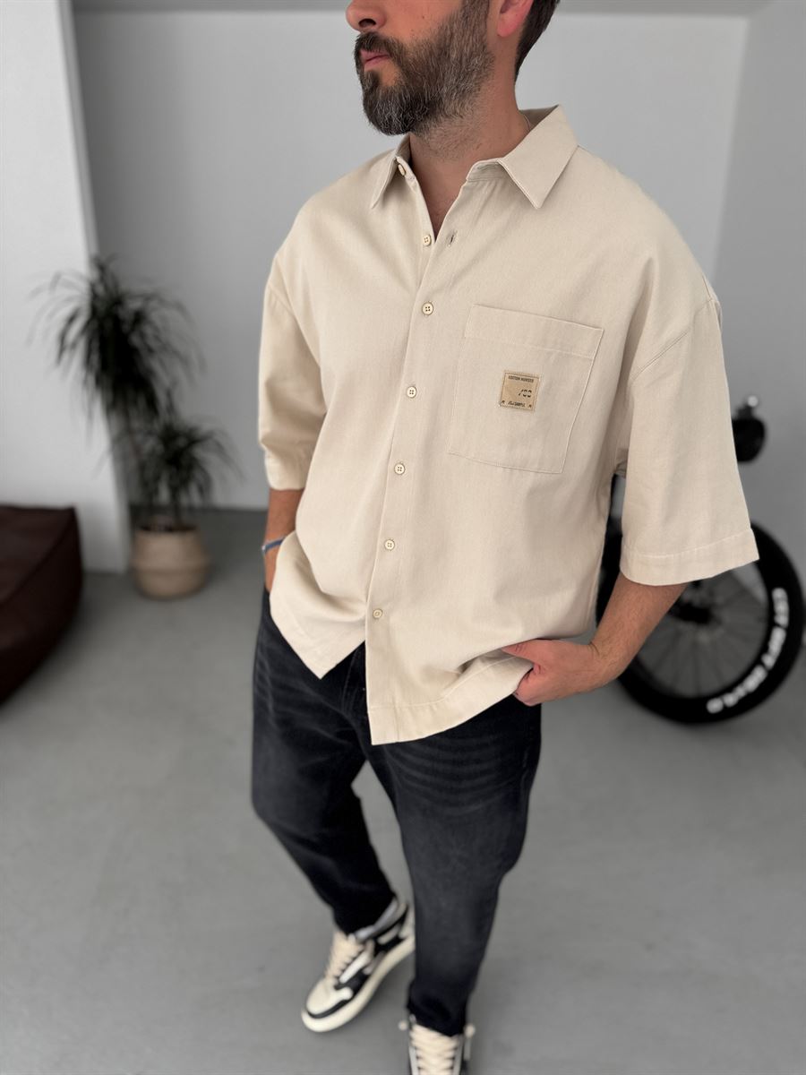 Short Sleeve Shirt with Pocket Patch