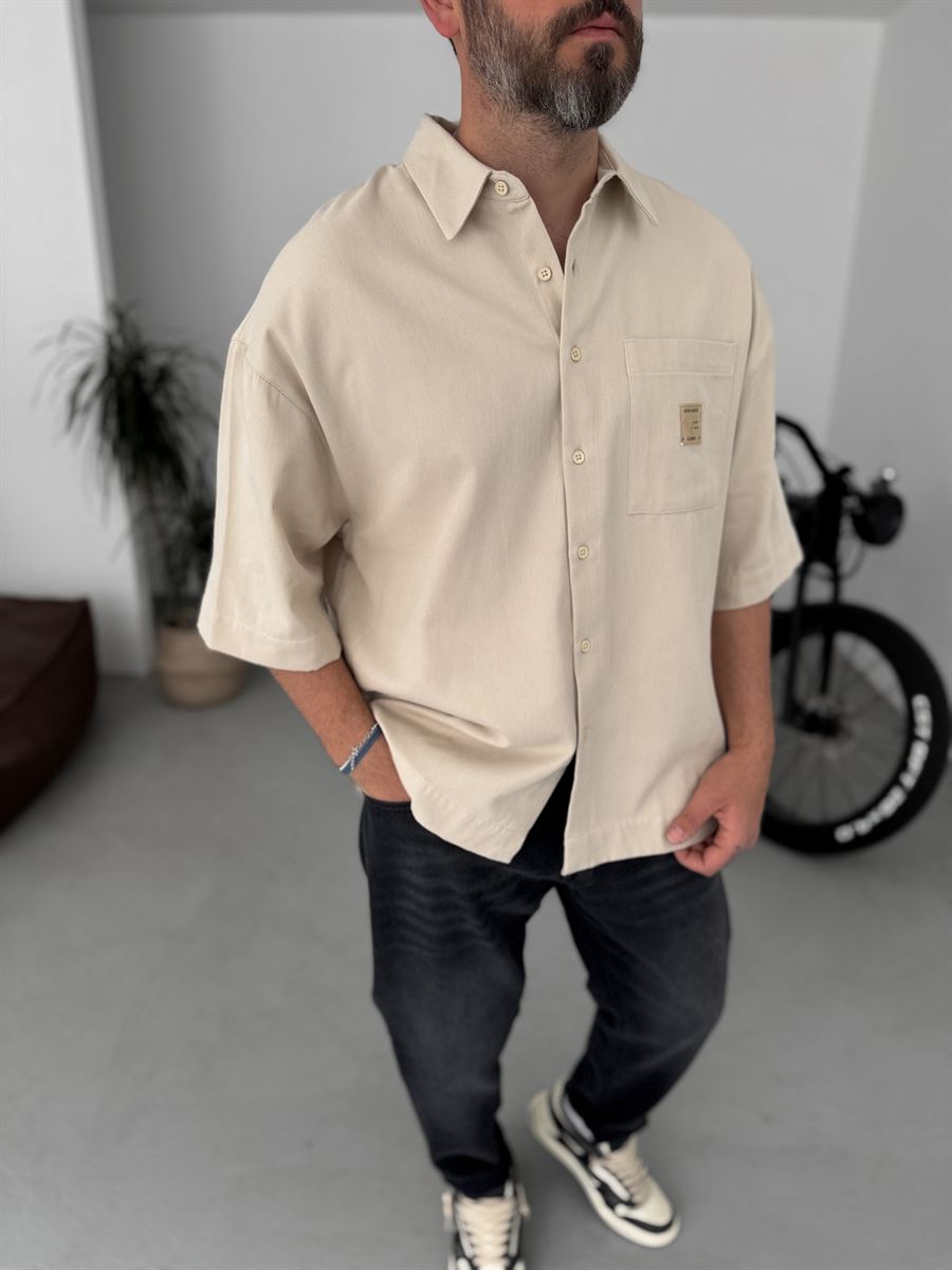 Short Sleeve Shirt with Pocket Patch