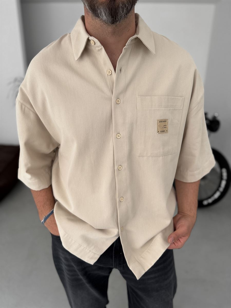 Short Sleeve Shirt with Pocket Patch