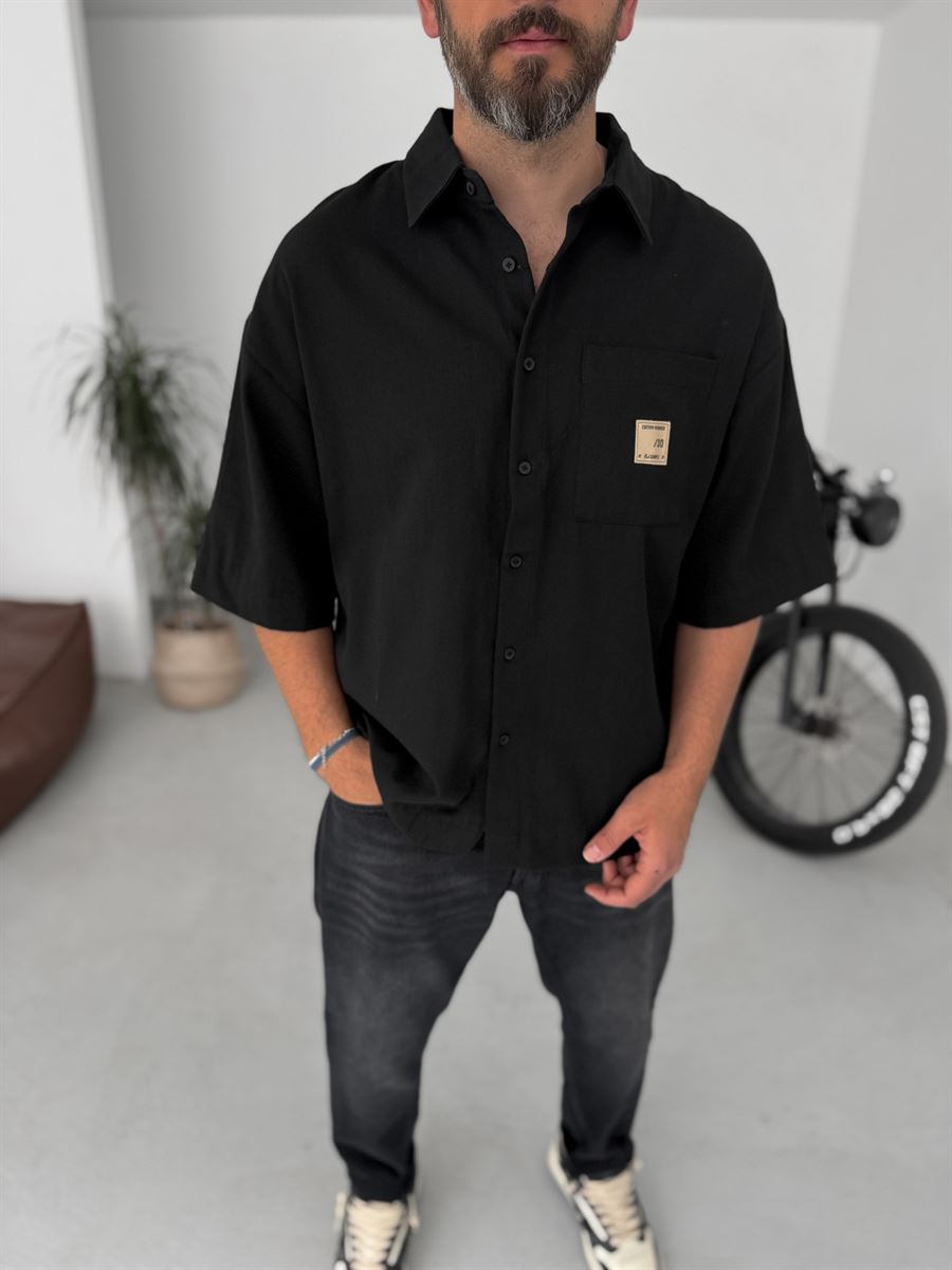 Short Sleeve Shirt with Pocket Patch