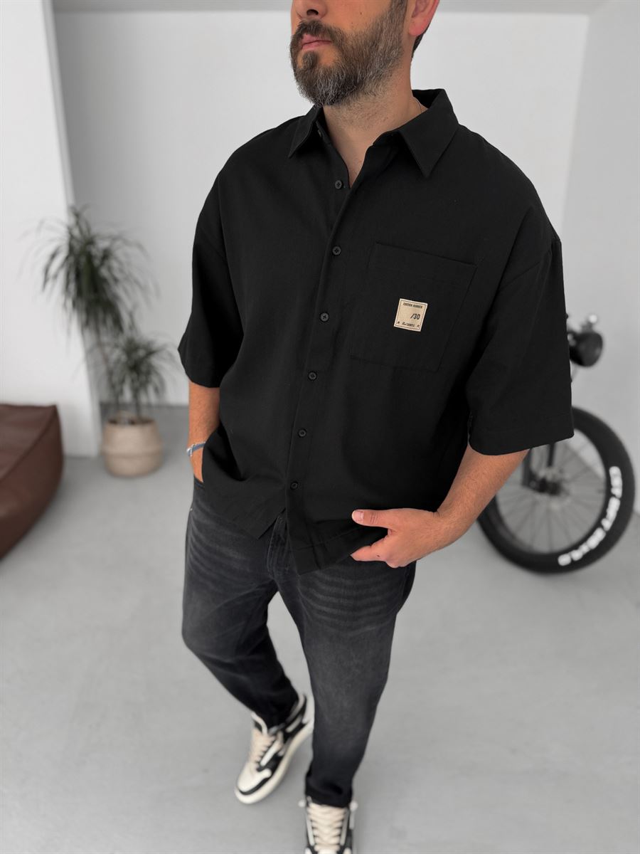 Short Sleeve Shirt with Pocket Patch