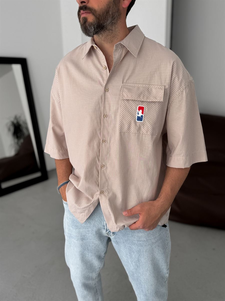 Plaid Shirt with Pocket Detail