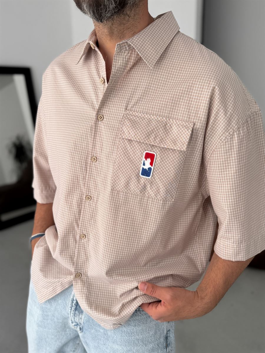 Plaid Shirt with Pocket Detail