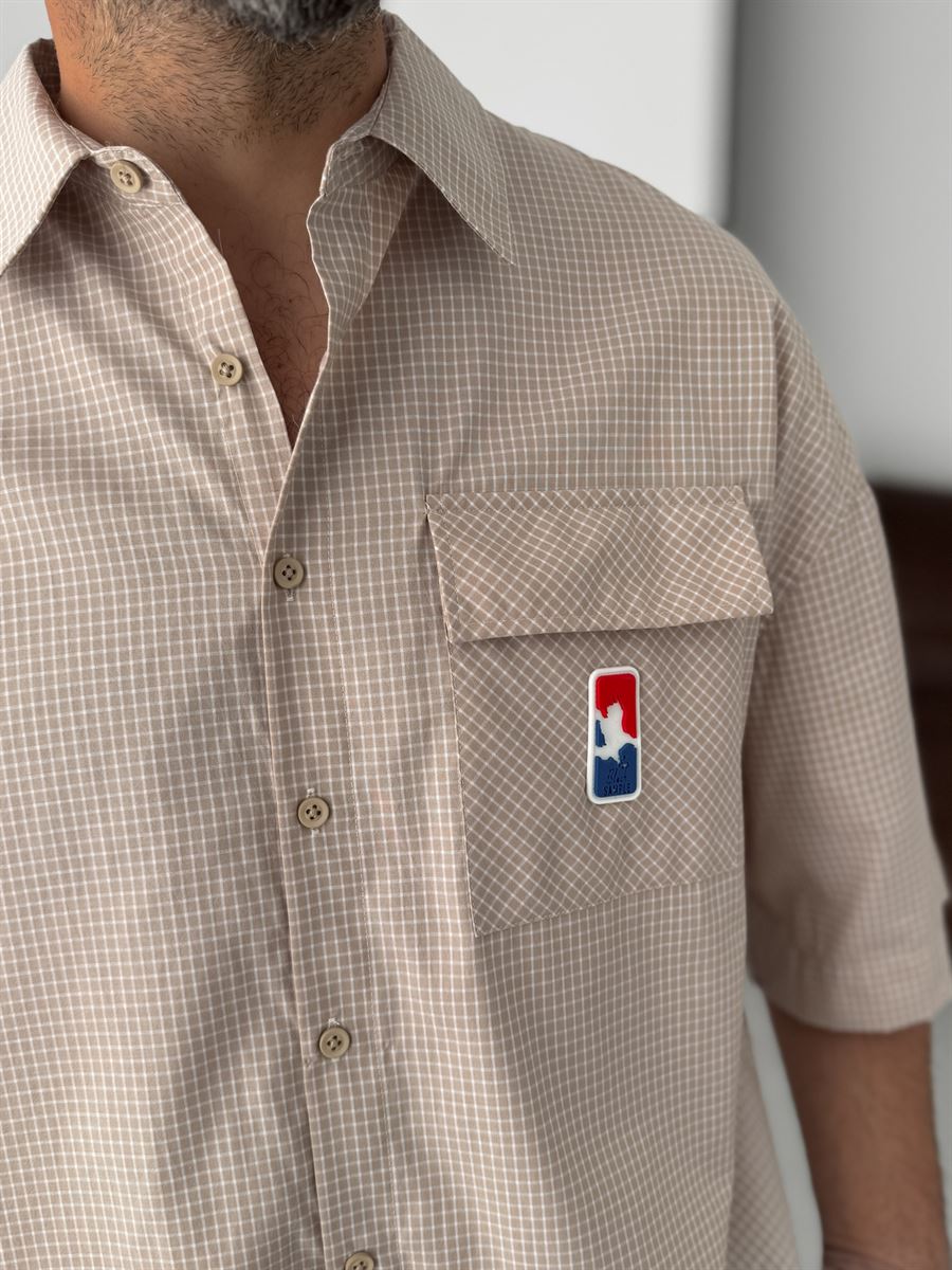 Plaid Shirt with Pocket Detail