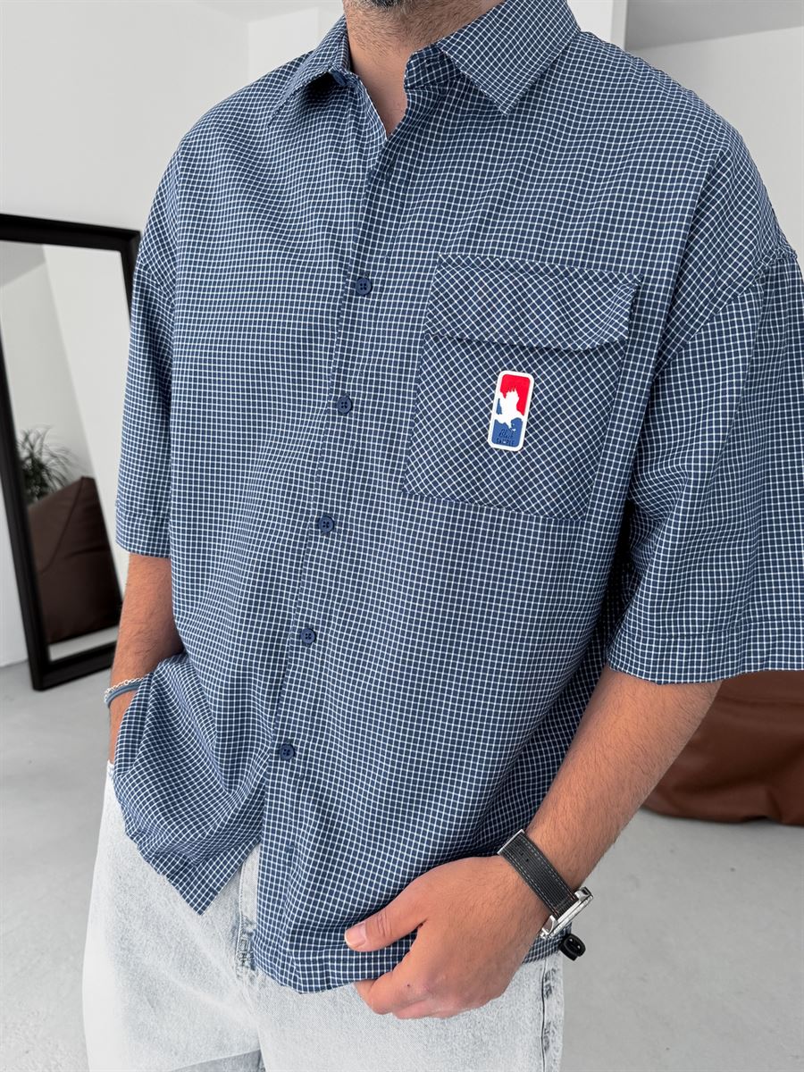 Plaid Shirt with Pocket Detail