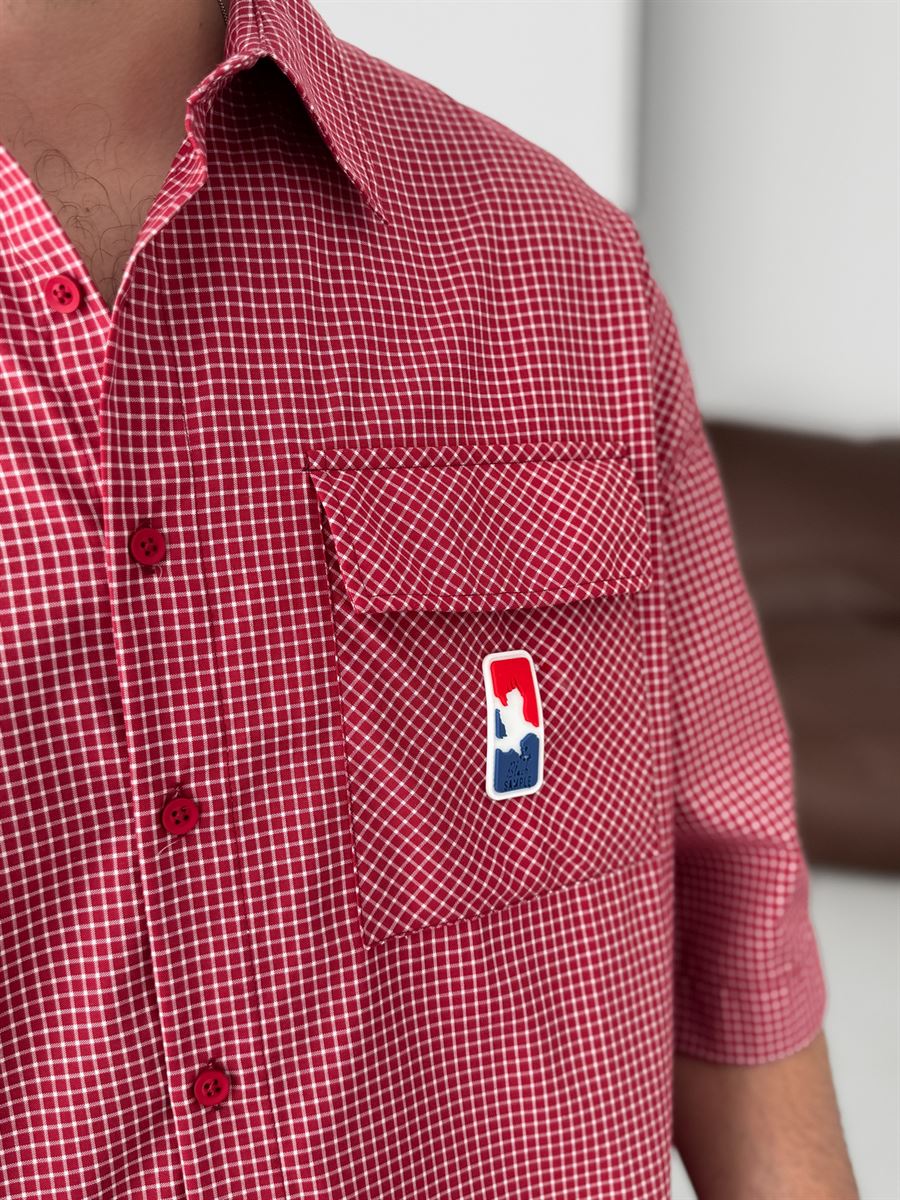 Plaid Shirt with Pocket Detail