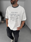 Reverse Text Printed Oversize T-Shirt