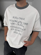 Reverse Text Printed Oversize T-Shirt