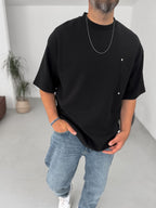 Rivet Pocket Detailed Oversize T-Shirt