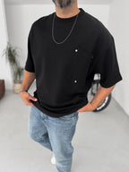 Rivet Pocket Detailed Oversize T-Shirt