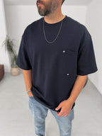 Rivet Pocket Detailed Oversize T-Shirt