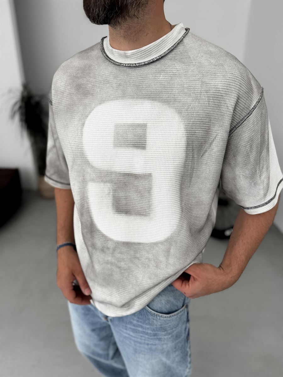 Waffle 9 Washed Oversize T-Shirt
