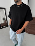 Wide Neck Stitched Oversize T-Shirt