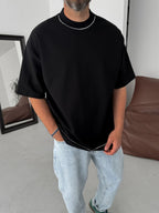 Wide Neck Stitched Oversize T-Shirt