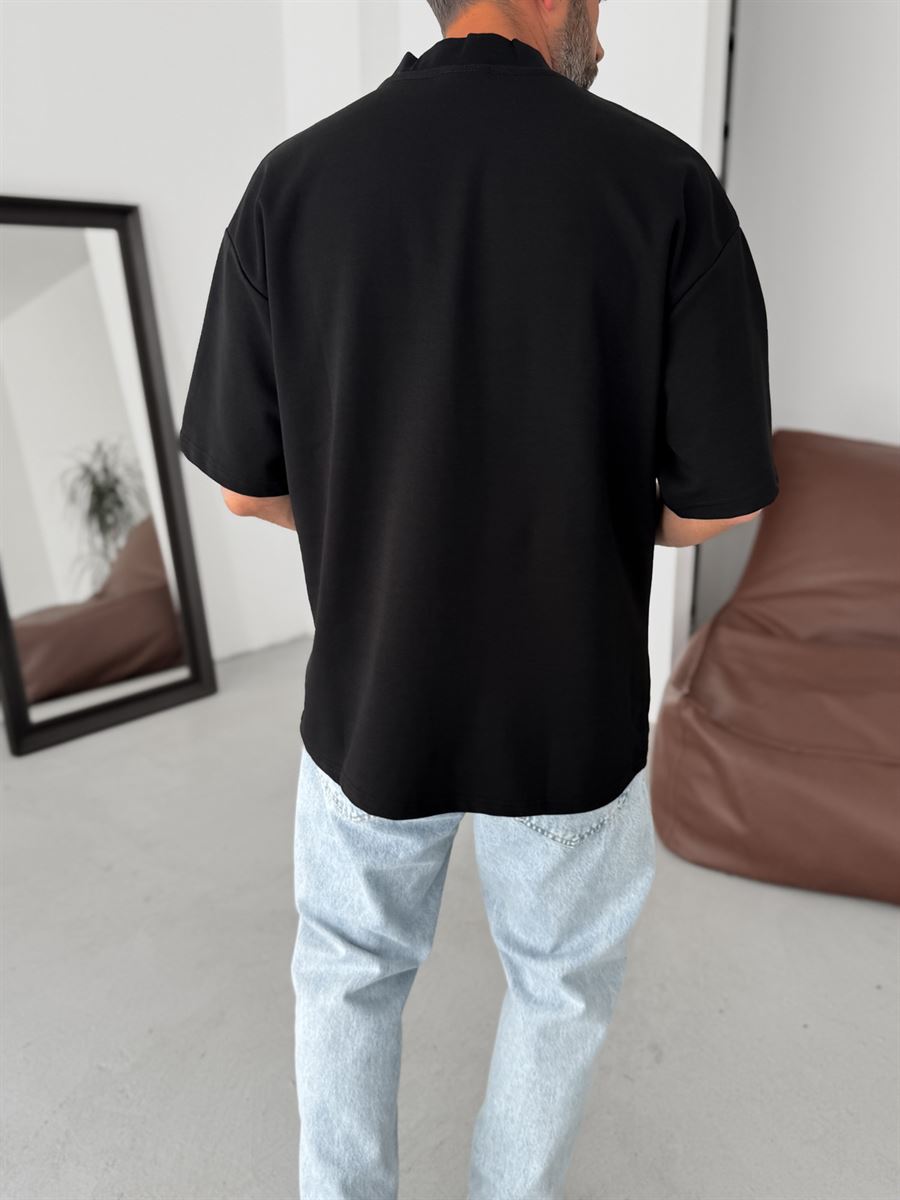 Wide Neck Stitched Oversize T-Shirt