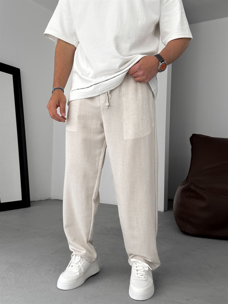 Cotton Baggy Linen Pants