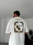 Wicker Patched Patterned Oversize T-Shirt