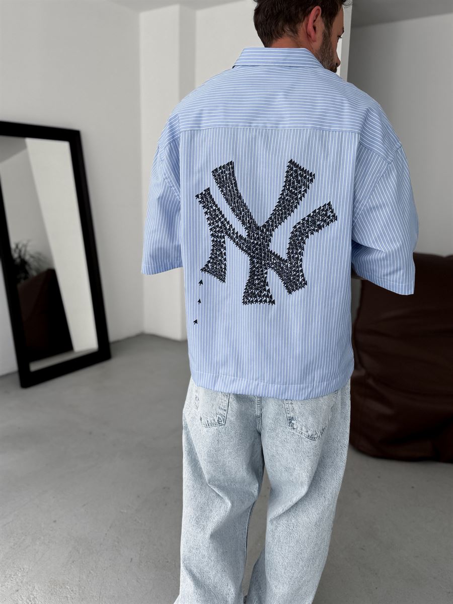 NY Striped Oversize Shirt