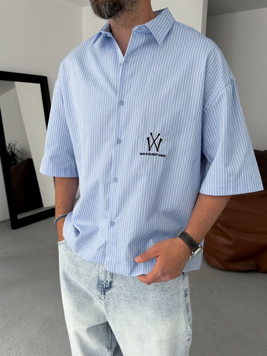 NY Striped Oversize Shirt