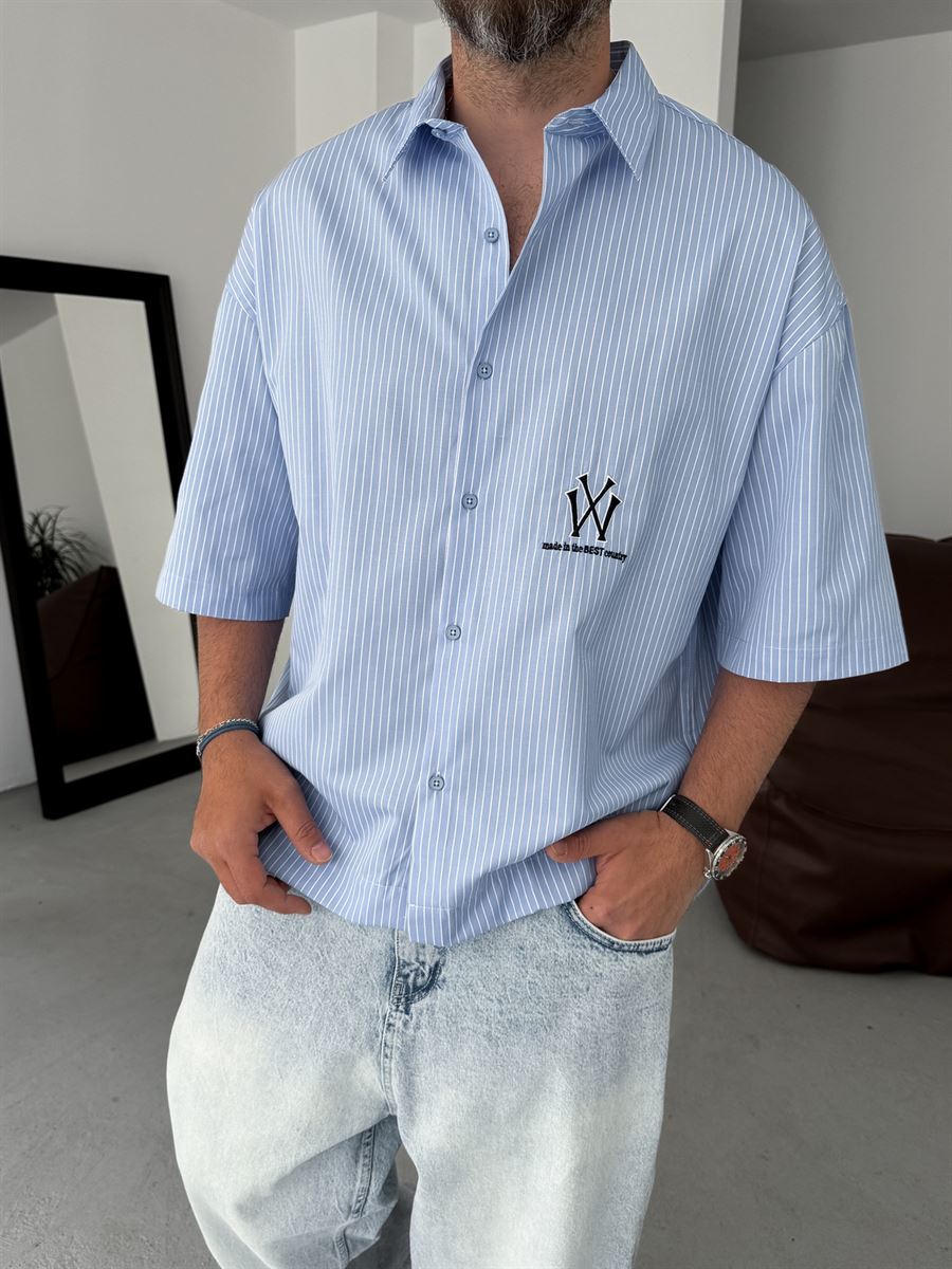 NY Striped Oversize Shirt