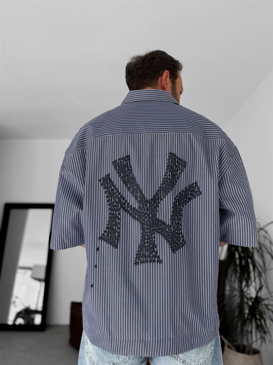 NY Striped Oversize Shirt