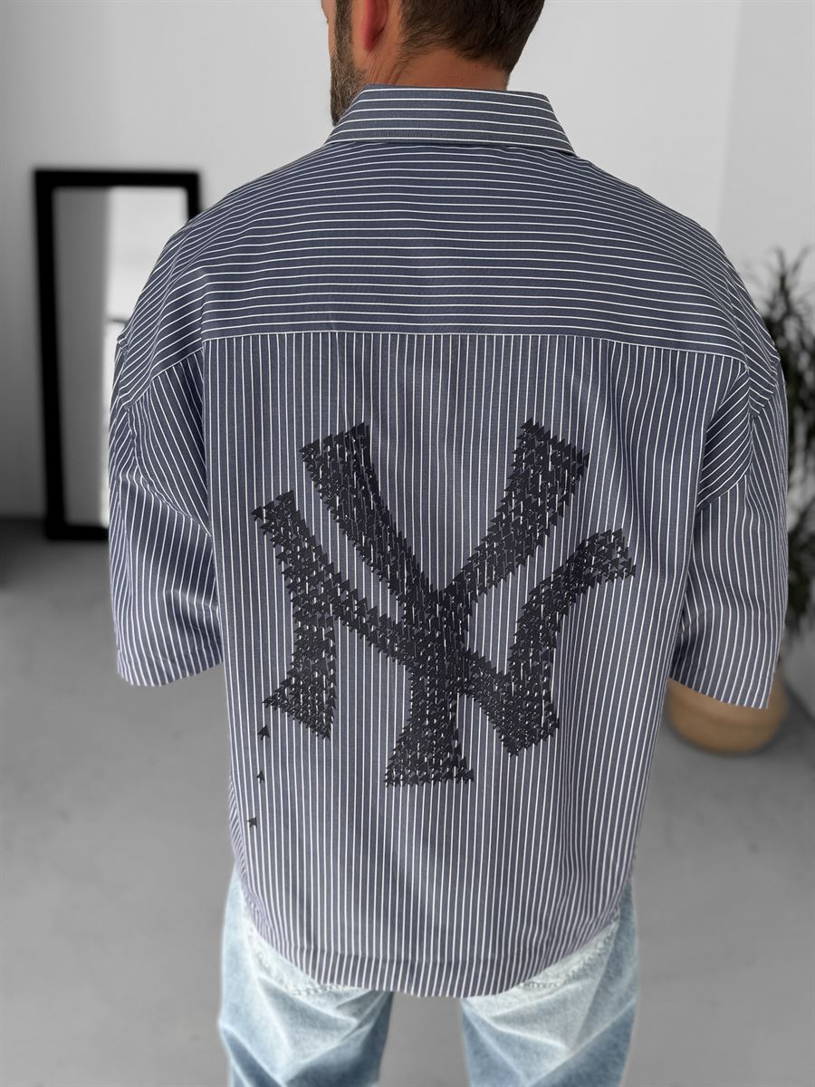 NY Striped Oversize Shirt