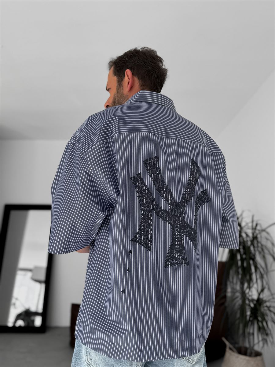 NY Striped Oversize Shirt