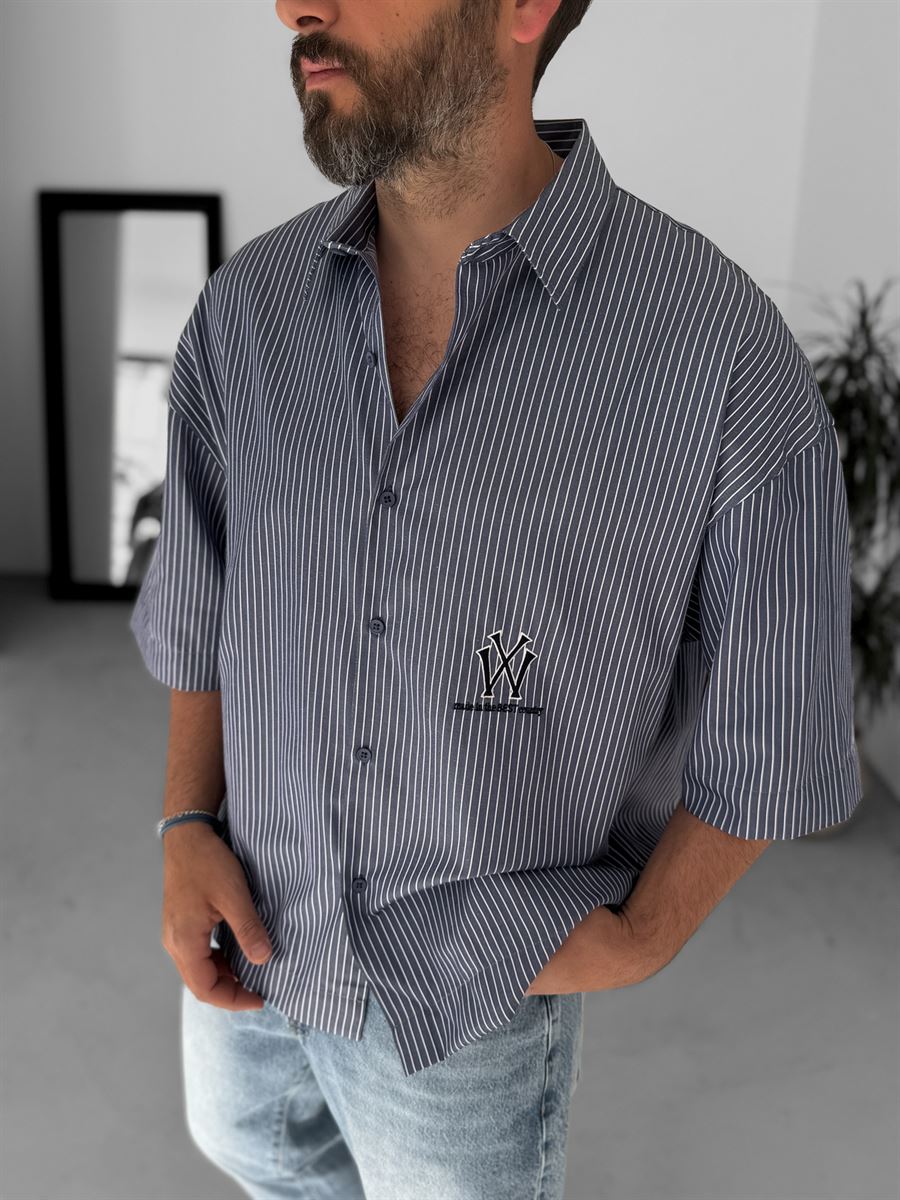 NY Striped Oversize Shirt