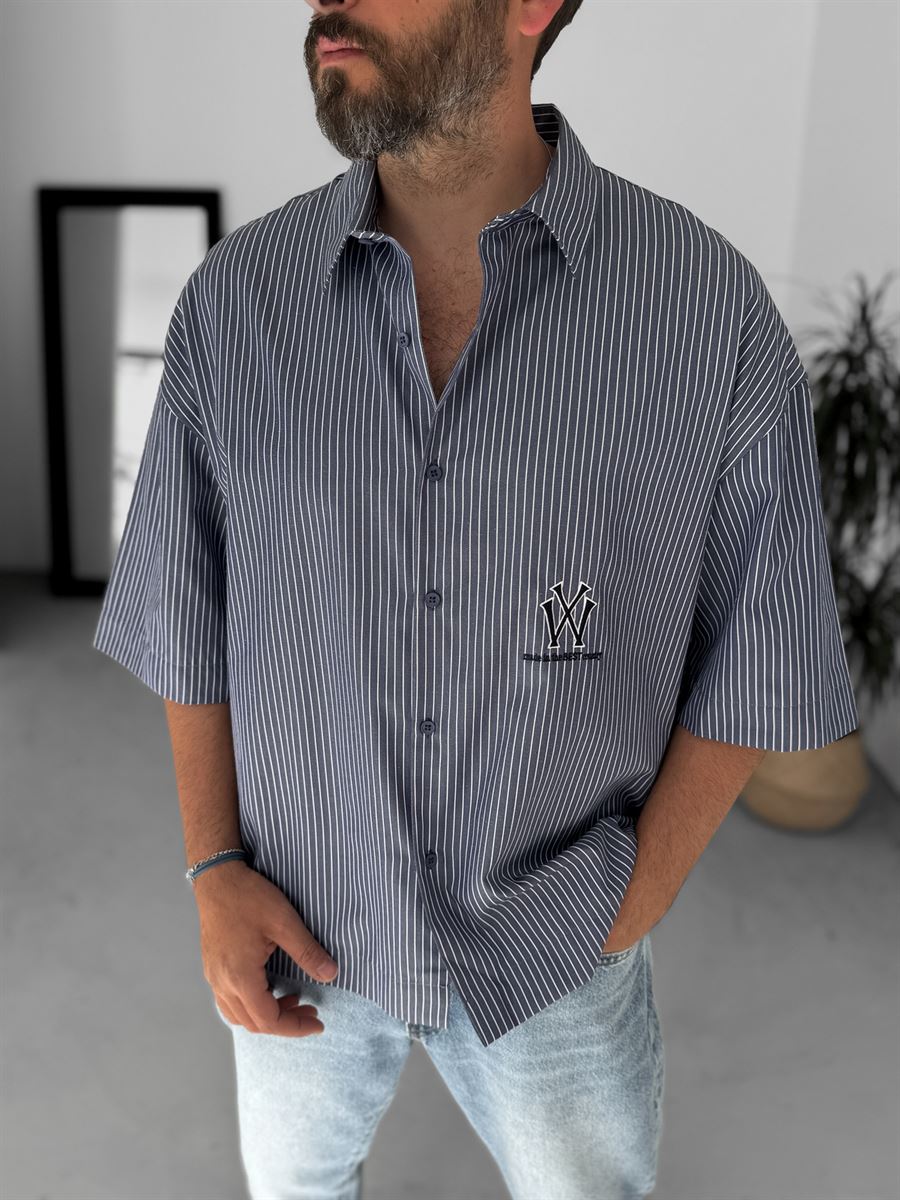 NY Striped Oversize Shirt