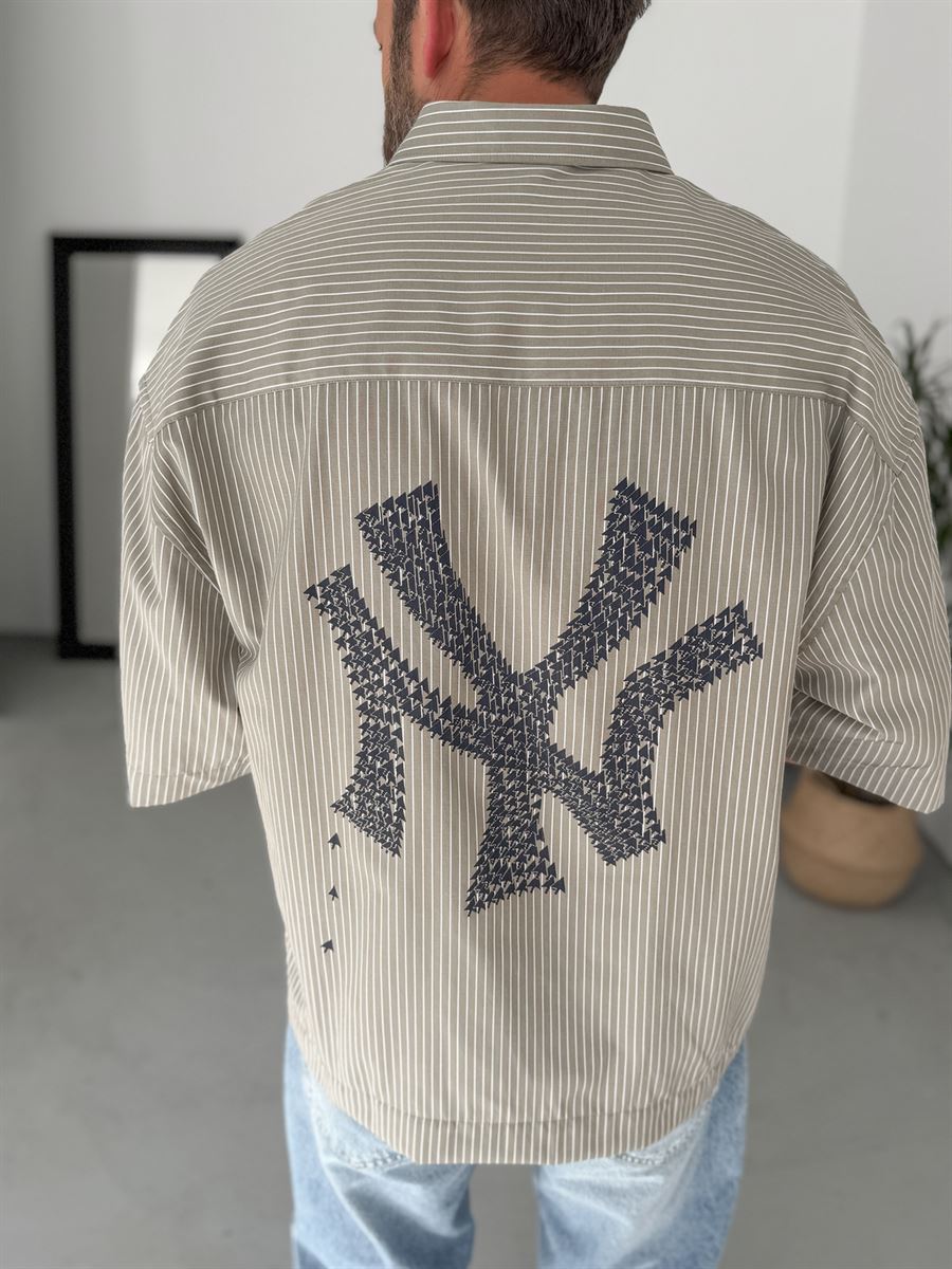 NY Striped Oversize Shirt