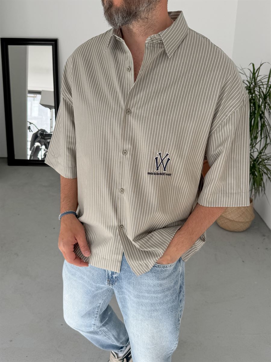 NY Striped Oversize Shirt