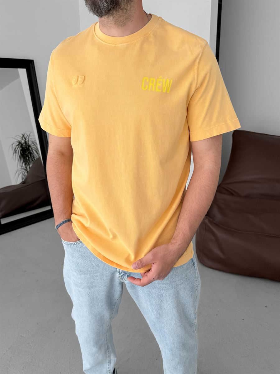 Washed Crew Printed Oversize T-Shirt