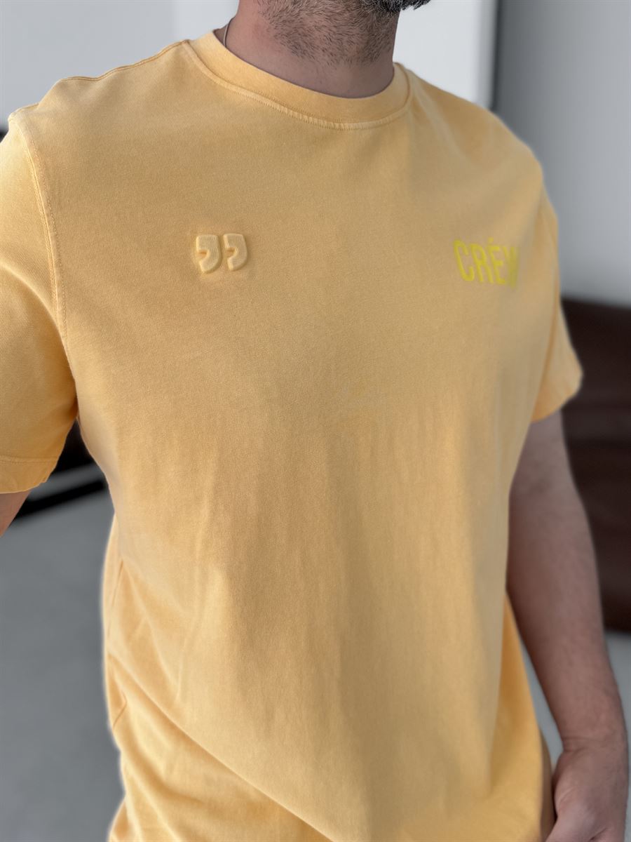 Washed Crew Printed Oversize T-Shirt