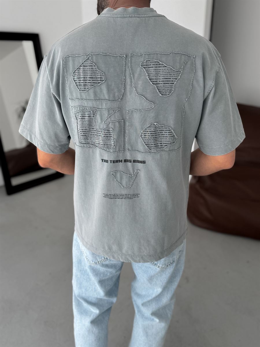 Back Text Detailed Oversize T-Shirt