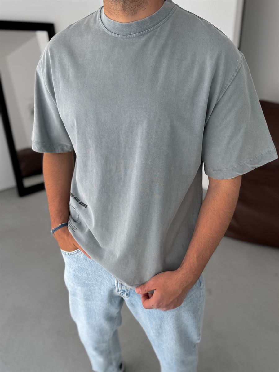 Back Text Detailed Oversize T-Shirt