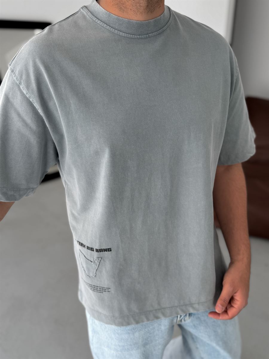 Back Text Detailed Oversize T-Shirt