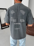 Back Text Detailed Oversize T-Shirt