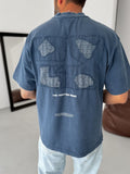 Back Text Detailed Oversize T-Shirt