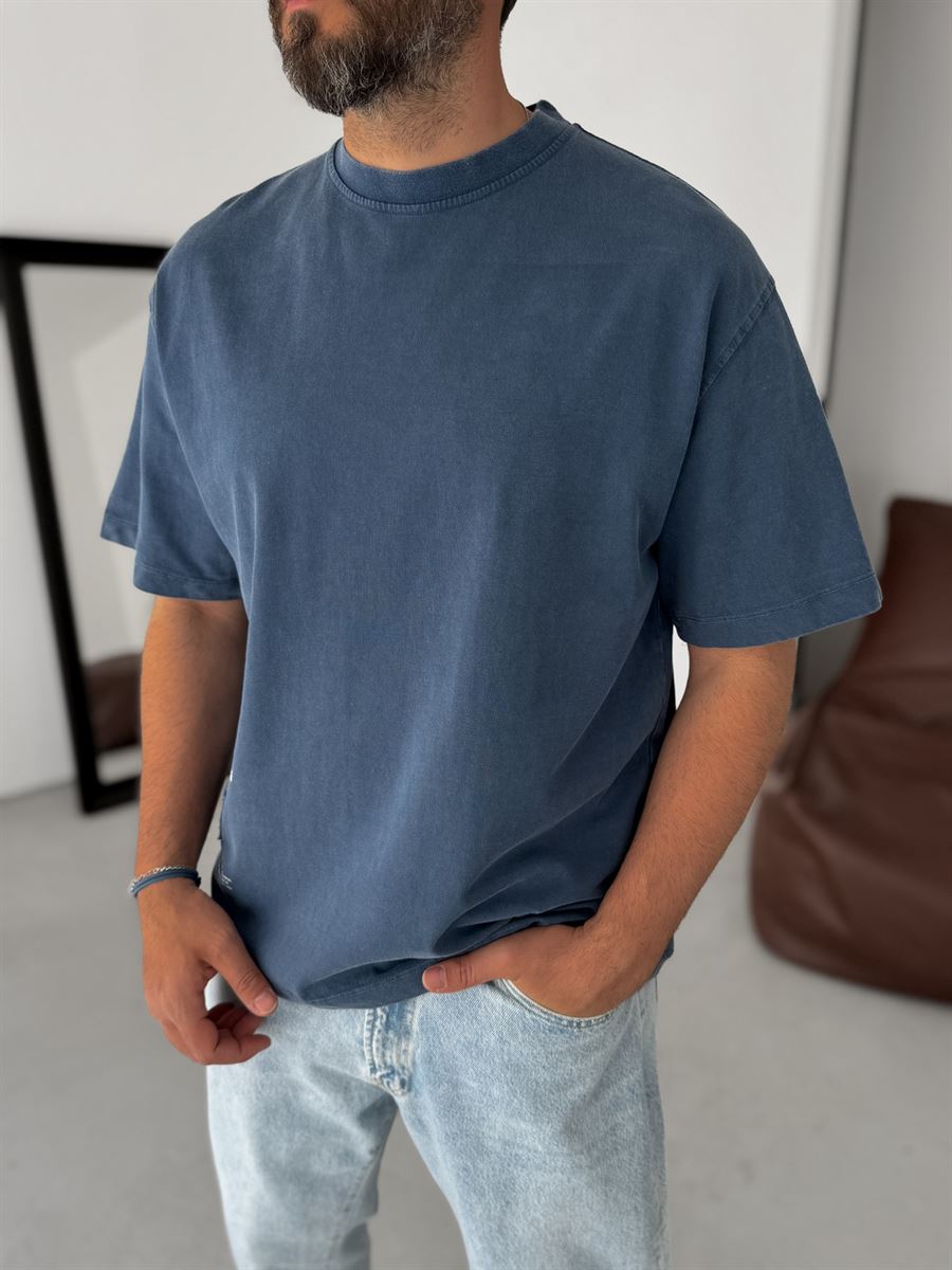 Back Text Detailed Oversize T-Shirt