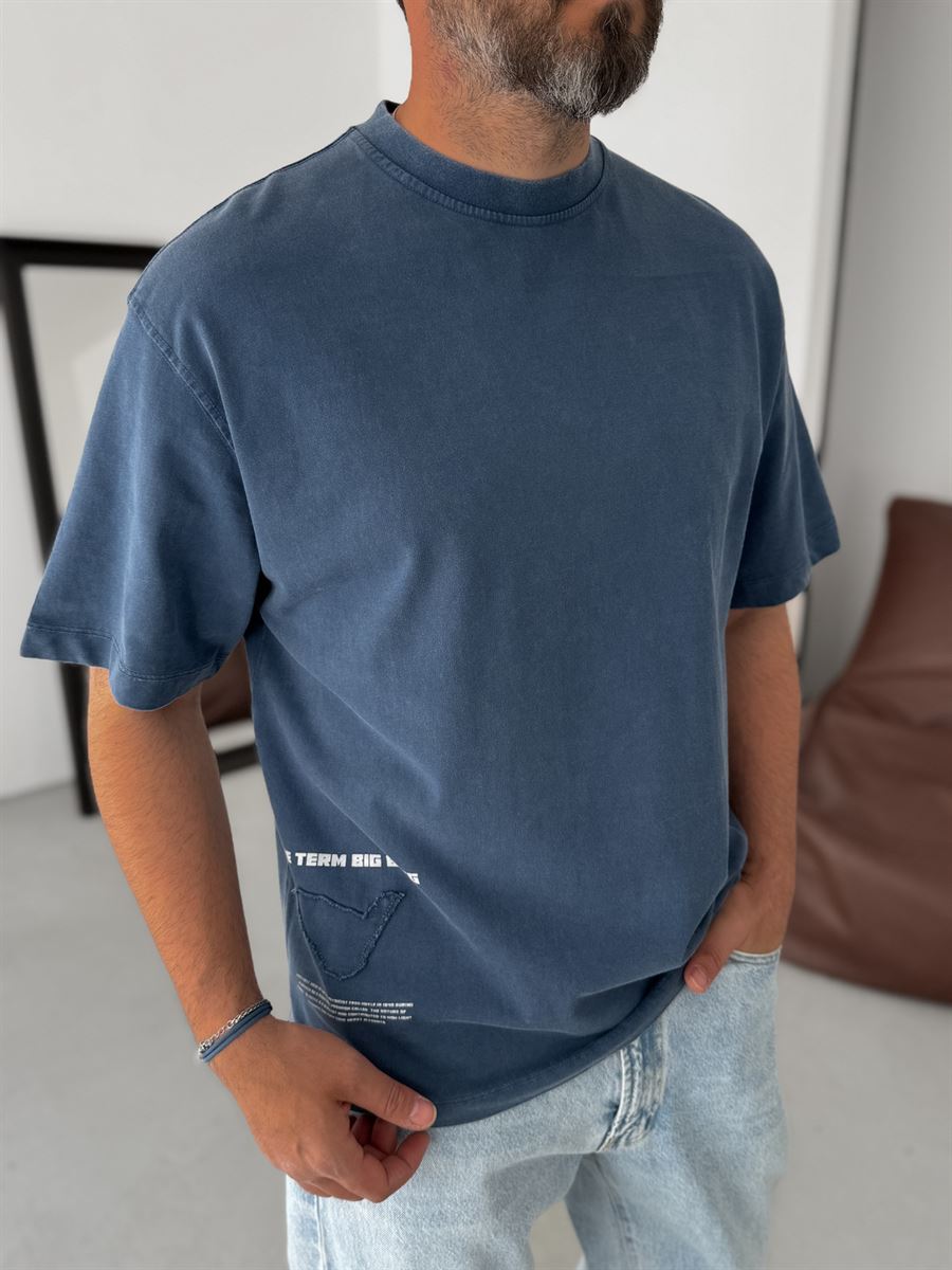 Back Text Detailed Oversize T-Shirt