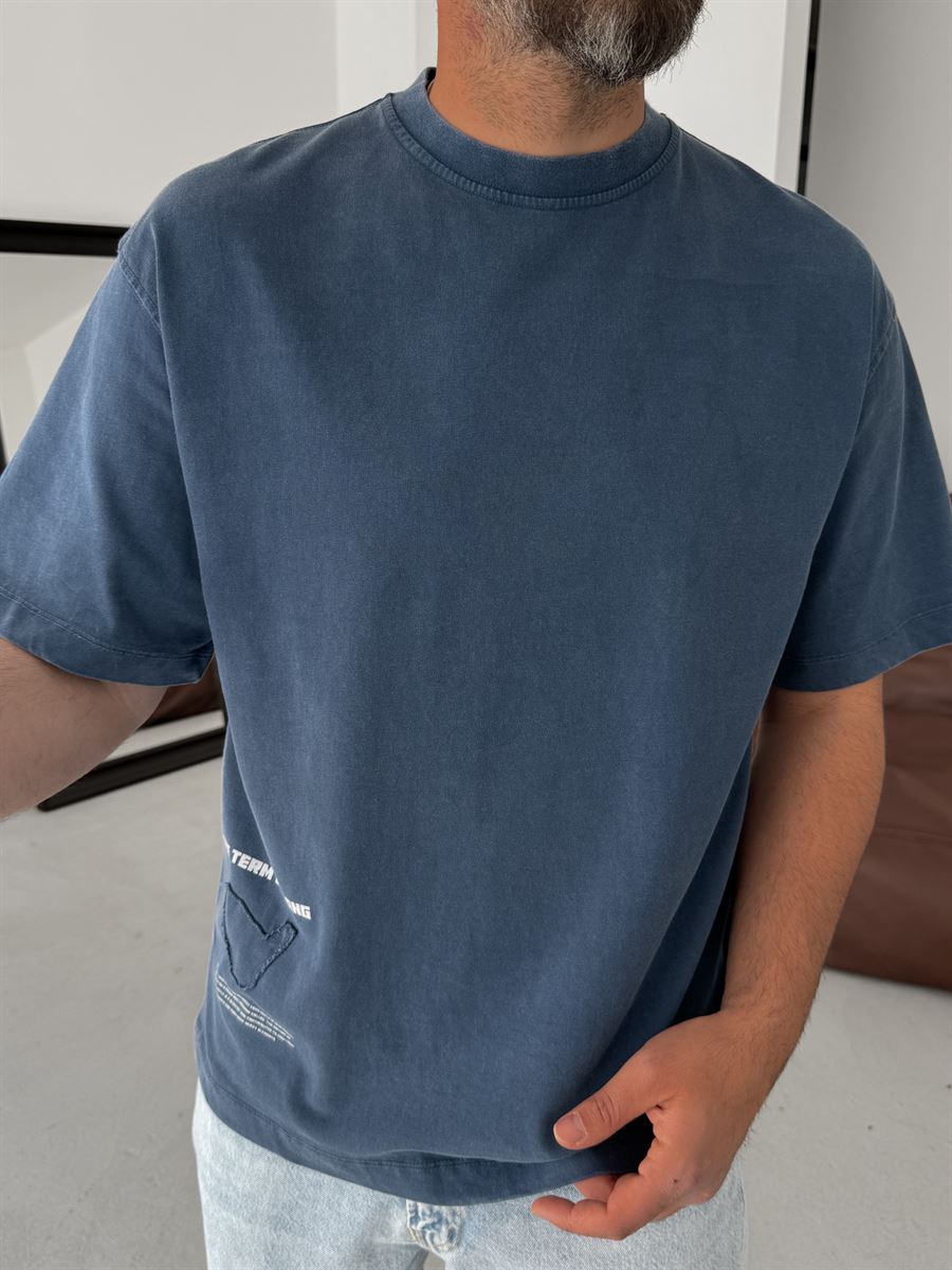 Back Text Detailed Oversize T-Shirt