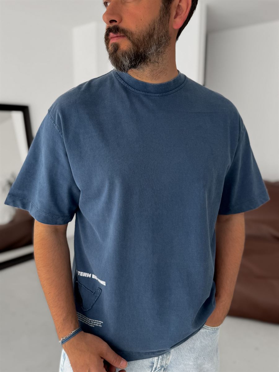 Back Text Detailed Oversize T-Shirt