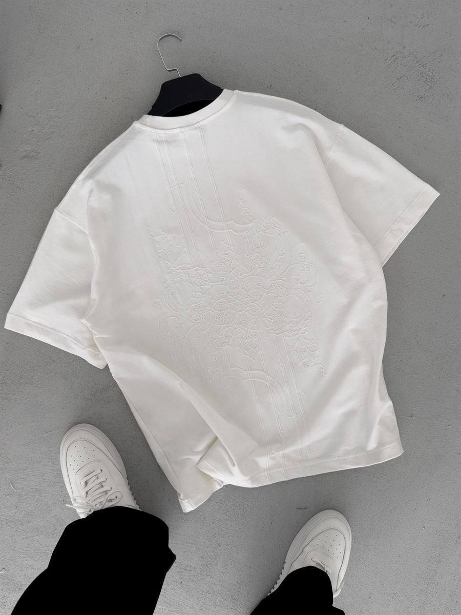 Embroidered Patterned Oversize T-Shirt